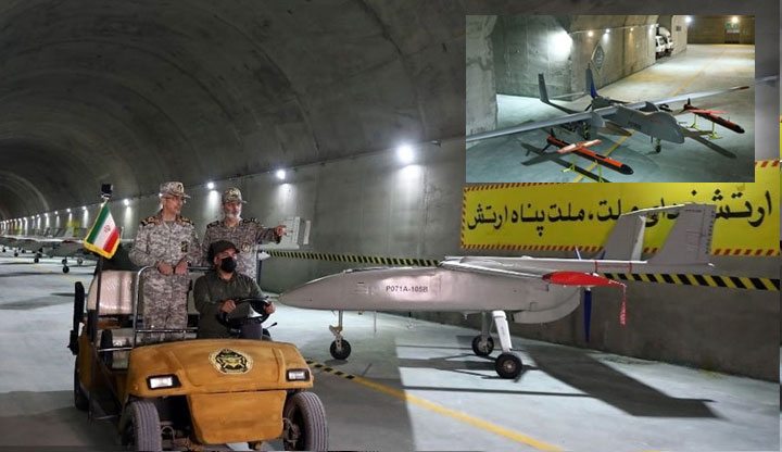 ฐานทัพลับใต้ดินที่เก็บรักษาโดรนทางทหารของกองทัพอิหร่าน 